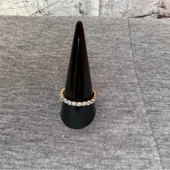 Epiphany Diamonique CZ eternity band. .925 rose gold clad. Size 11. - Picture 4 of 5